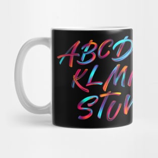 Neon Alphabet Mug